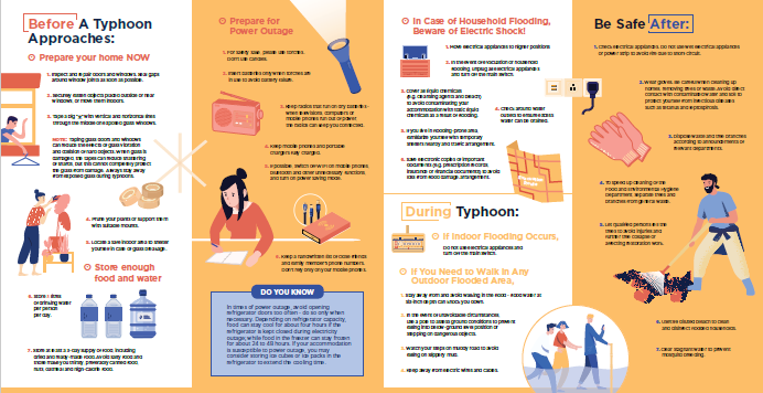 "Typhoon Preparedness 3 Important Steps" Brochure HKJCDPRI